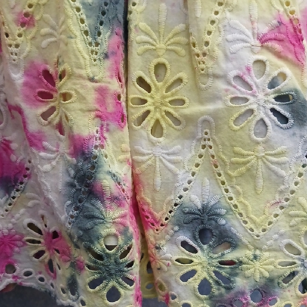 Kate Spade Broome Street Tie-Dye Ruffle Short Sleeve Tee Size XS - Picture 3 of 6